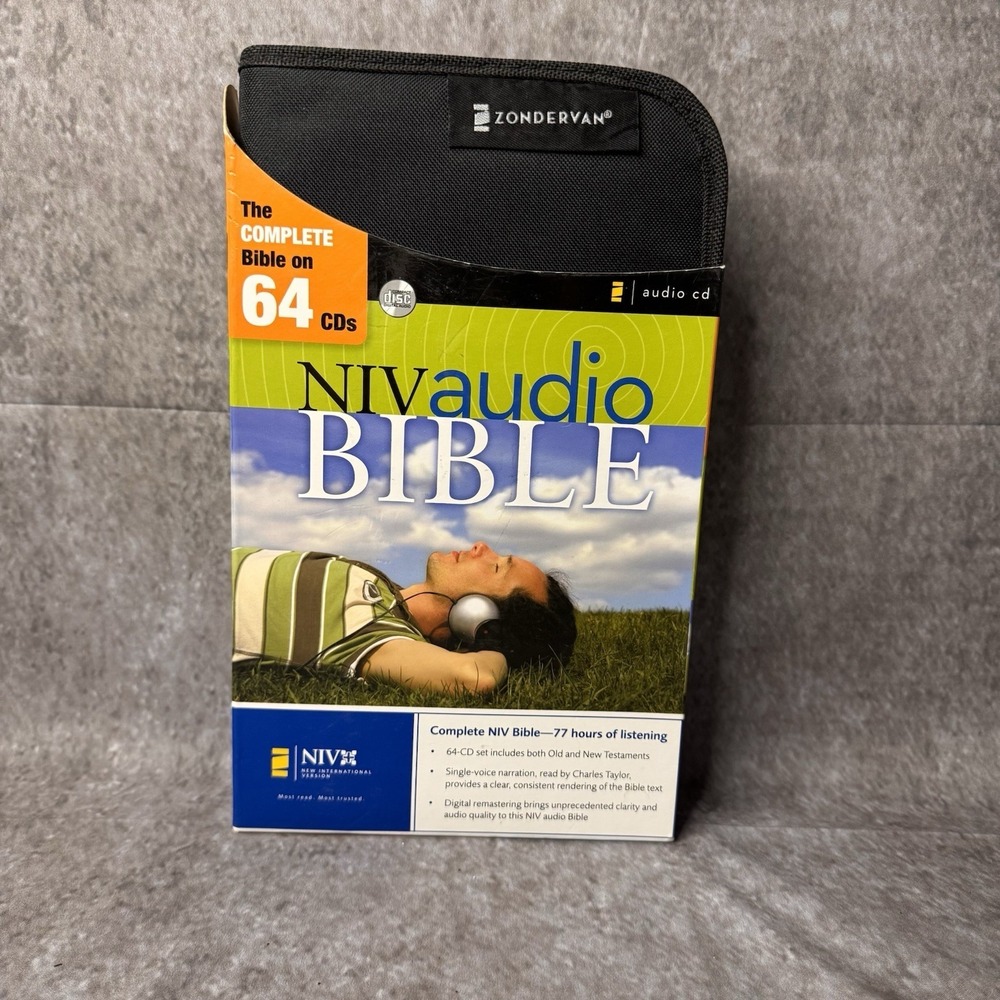 2002 Zondervan NIV Audio Complete Bible on 64 CD Set With Case New Old Testament